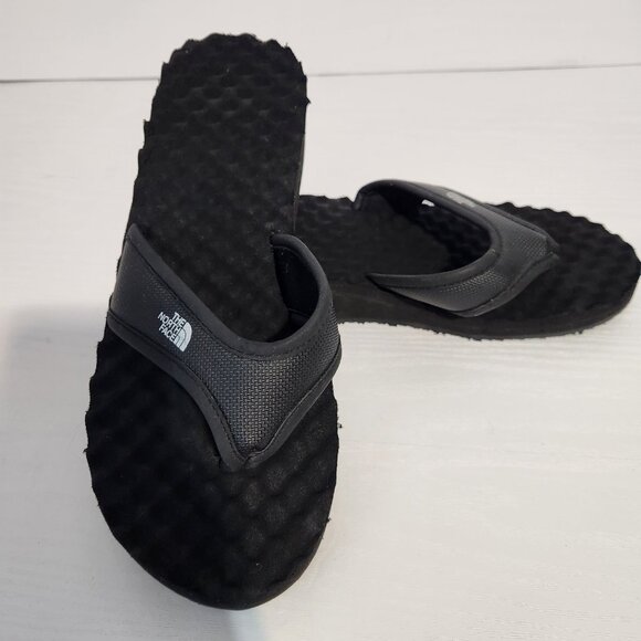 The NORTH FACE Women’s Size 9.5 Base Camp Wedge Flip Flops Sandals Logo Black - Picture 5 of 9